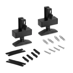 Ensemble de fixations au plafond pour système modulaire de dressing ZERO / Noir mat