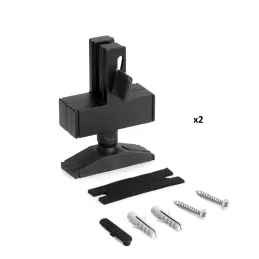 Ensemble de fixations au plafond pour système modulaire de dressing ZERO / Noir mat