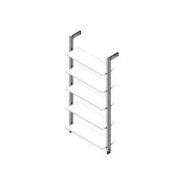 Set de supports pour étagère en bois pour système modulaire de dressing ZERO / Noir mat
