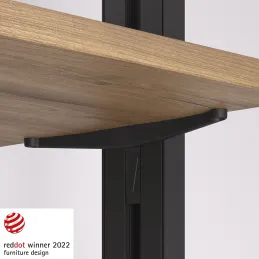 Set de supports pour étagère en bois pour système modulaire de dressing ZERO / Noir mat