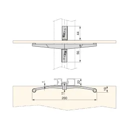 Set de supports pour étagère en verre pour le système modulaire de dressing ZERO / Noir mat