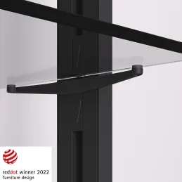 Set de supports pour étagère en verre pour le système modulaire de dressing ZERO / Noir mat