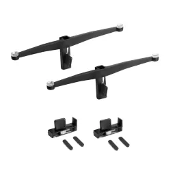Set de supports pour étagère en verre pour le système modulaire de dressing ZERO / Noir mat