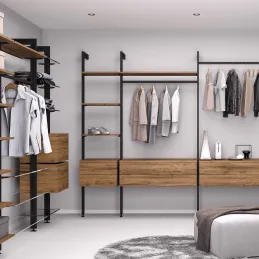 Set de poignées pour armoire du système modulaire de dressing ZERO / Noir mat