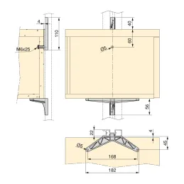 Set de poignées pour armoire du système modulaire de dressing ZERO / Noir mat