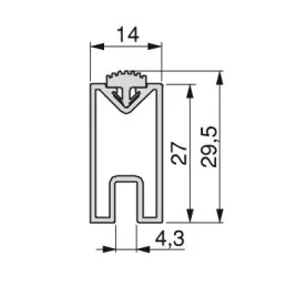 Tringle de penderie de 1 m pour système modulaire de dressing ZERO / Noir mat