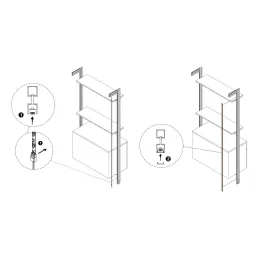 Profil LED avec diffuseur pour système modulaire de dressing ZERO / Noir mat