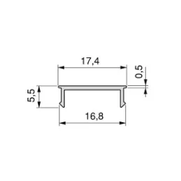 Profil LED avec diffuseur pour système modulaire de dressing ZERO / Noir mat