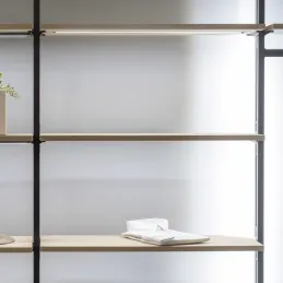 Profil LED avec diffuseur pour système modulaire de dressing ZERO / Noir mat