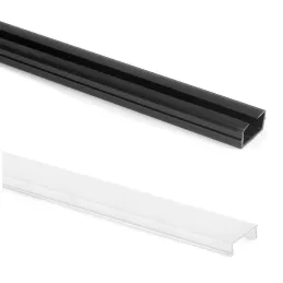 Profil LED avec diffuseur pour système modulaire de dressing ZERO / Noir mat