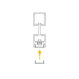 Profil LED avec diffuseur pour système modulaire de dressing ZERO / Noir mat
