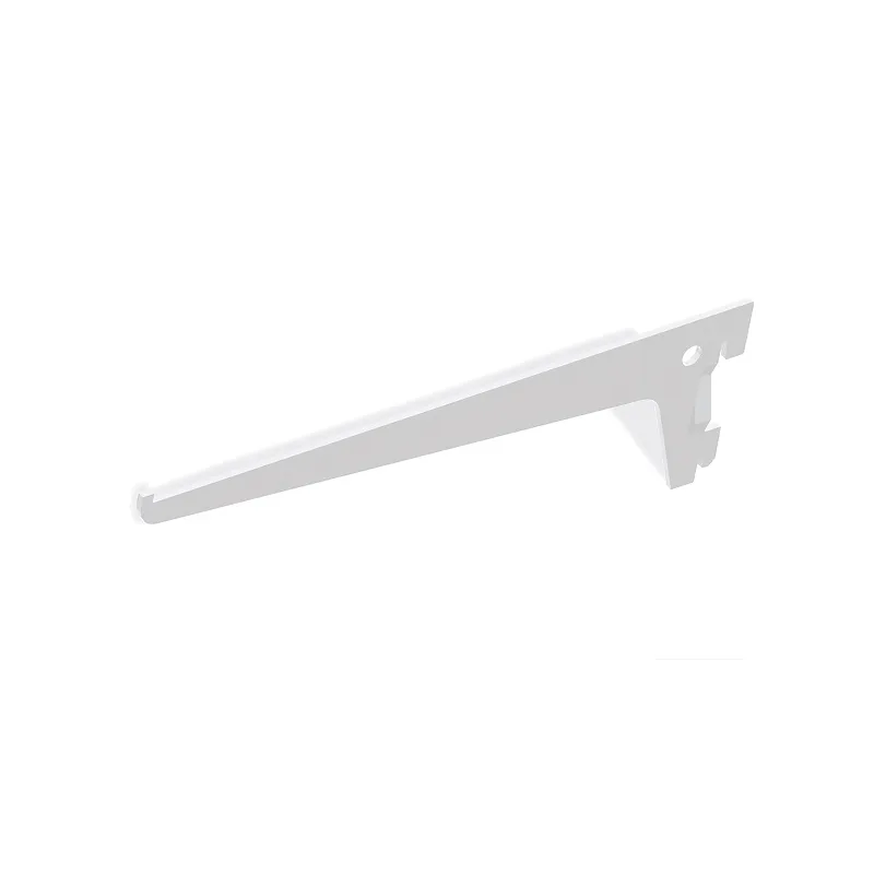 Support d’étagère pour profilé simple JAGMET Bois - verre / Blanc