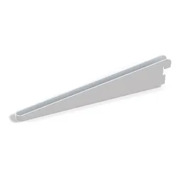 Support d’étagère pour profilé double JAGMET Bois – verre / Blanc