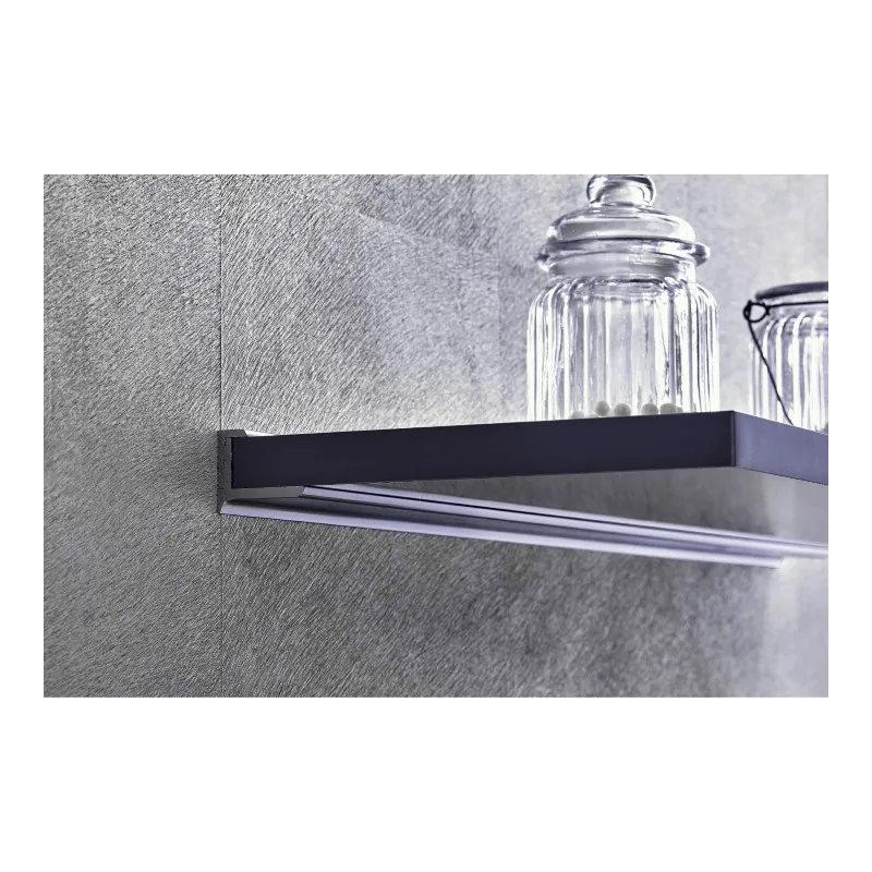 Support de tablette en bois en aluminium / Noir mat