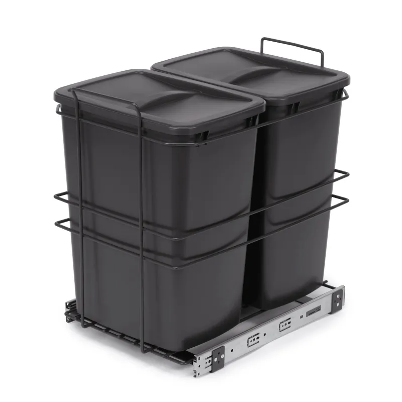 Poubelle coulissante LIMITE 70L / Anthracite