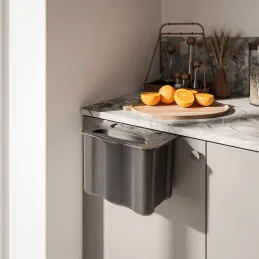 Poubelle à fixer sur la porte 5 L / Anthracite