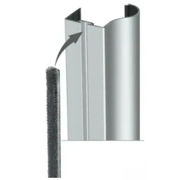 Ensemble de quincaillerie pour deux portes coulissantes OMEGA B RAMA – 2 m / Aluminium