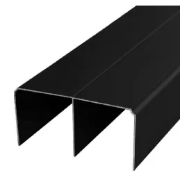 Ensemble de quincaillerie pour deux portes coulissantes MULTIOMEGA W RAMA – 2 m / Noir mat