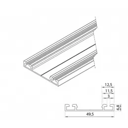 Ensemble de quincaillerie pour deux portes coulissantes MULTIOMEGA W RAMA – 2 m / Noir mat