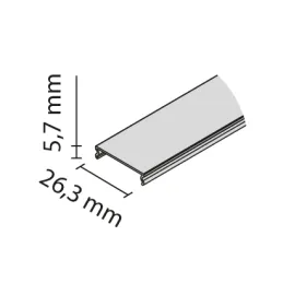 Cache-rail pour rail inférieur RAMA 88812 / Blanc mat