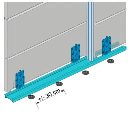 Rail de guidage inférieur GAMA 82093 / Noir mat