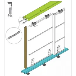 Poignée de porte coulissante OMEGA R-18 / Doré