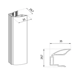 Poignée pour porte coulissante MULTIOMEGA / Champagne