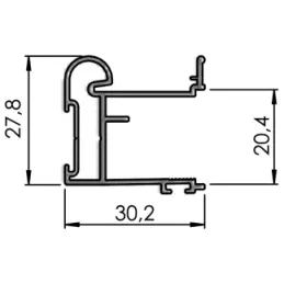 Poignée pour porte coulissante RAMA WIDE / Blanc mat