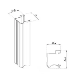 Poignée pour porte coulissante DELTA / Aluminium