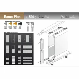 Profilé de jonction RAMA verre / Noir mat