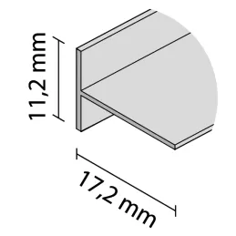 Profilé de jonction en « T » / Aluminium