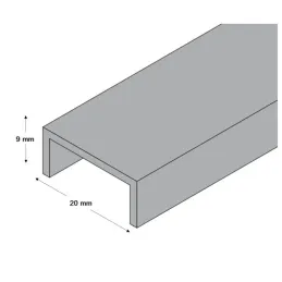 Profilé de finition « C » 18 mm / Champagne