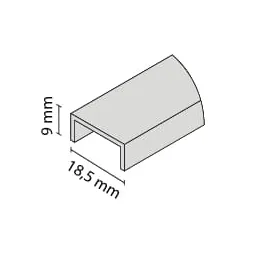 Profilé de finition en « C » 16 mm / Aluminium