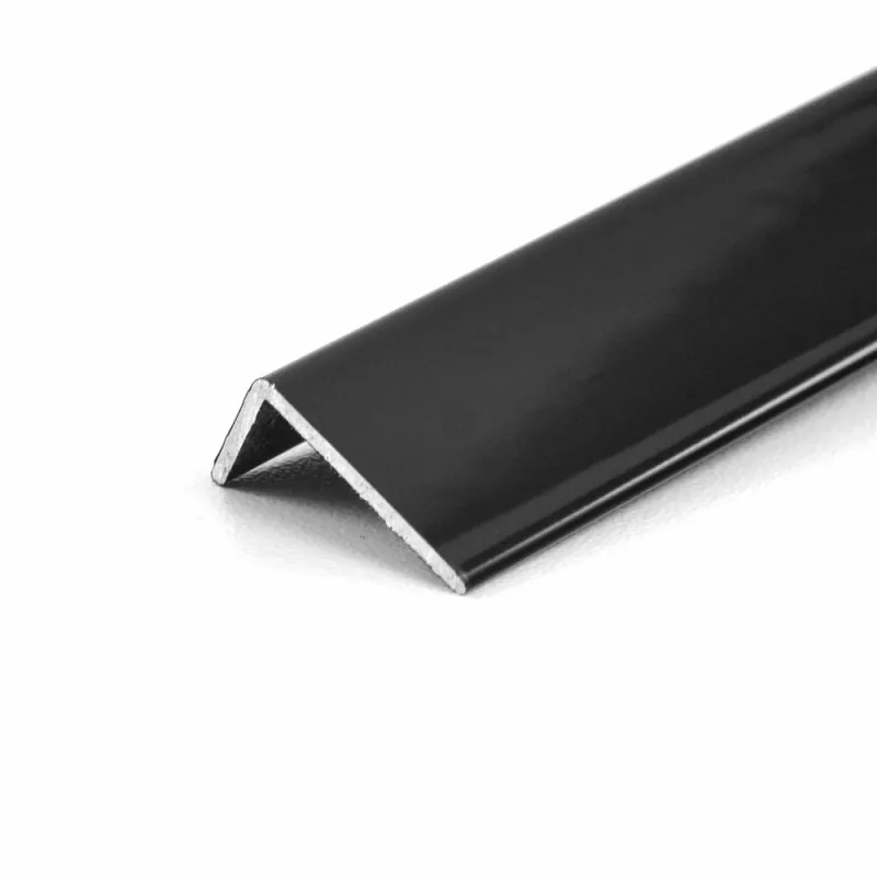 Profilé de finition « L » lisse 10/20 – Noir mat