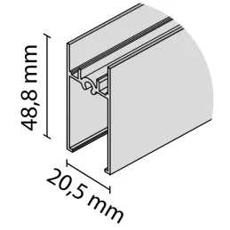 Profil horizontal supérieur / inférieur RAMA - Doré