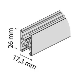 Profilé de jonction horizontal TWIN / Aluminium