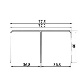 Double tringle supérieure 88413 / Cuivre