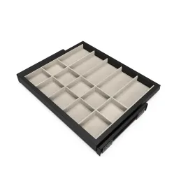Organiseur coulissant pour accessoires avec amortisseur NEXUS 560 - 594 mm / Noir mat