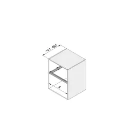 Cadre coulissant avec amortissement pour système NEXUS / Beige