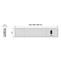 Éclairage LED sous meuble avec capteur tactile KRAUS II / Aluminium