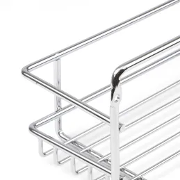 Lot de 3 étagères suspendues pour portes MANDY / Chrome brillant