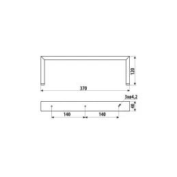 Piètement de meuble JANTAR / Noir mat