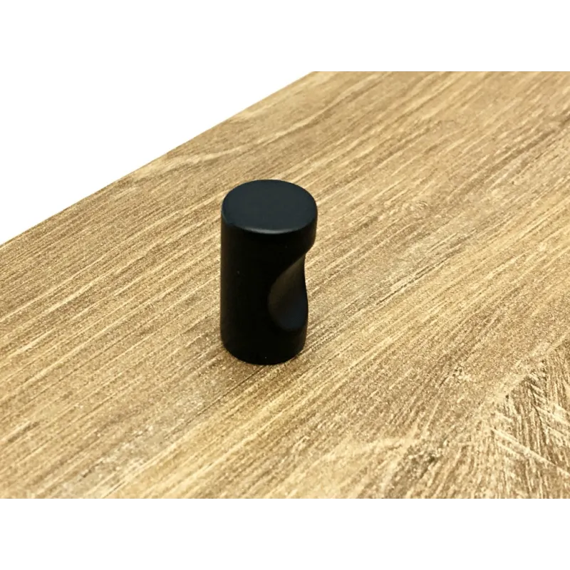 Bouton en bois NATURE Mini / Noir mat