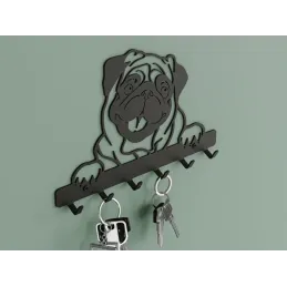 Patère murale CHARLIE / Noir mat