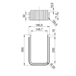 Profil pour tiroir sous évier TIDY / Anthracite