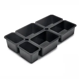 Organiseur de tiroir de salle de bains TIDY XL – 6 boîtes / Anthracite