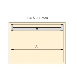Tringle de penderie avec éclairage LED CESAR / Aluminium