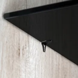Support d’étagère en verre avec joint BEAK / Nickel noir - 10 pièces