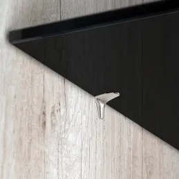 Support d’étagère en verre avec joint BEAK / Nickel – 10 pièces