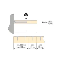 SET 2 pièces – console invisible 12 x 113 mm / Nickel